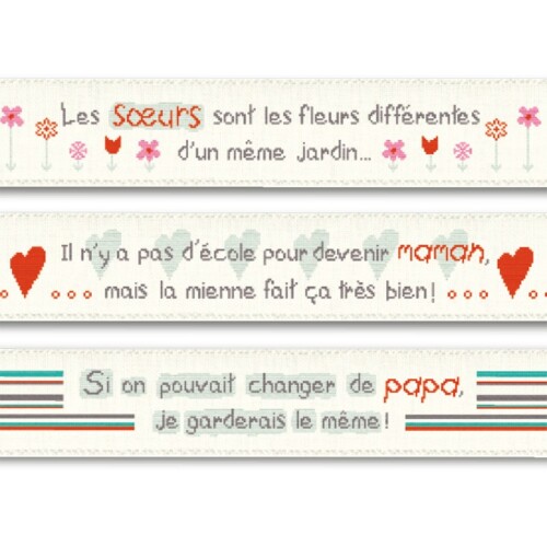 Serviettes de toilette "famille"